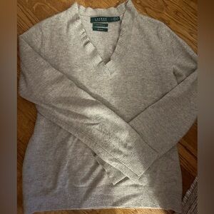 Lauren Ralph Lauren Cashmere Sweater. Grey. 100% cashmere.